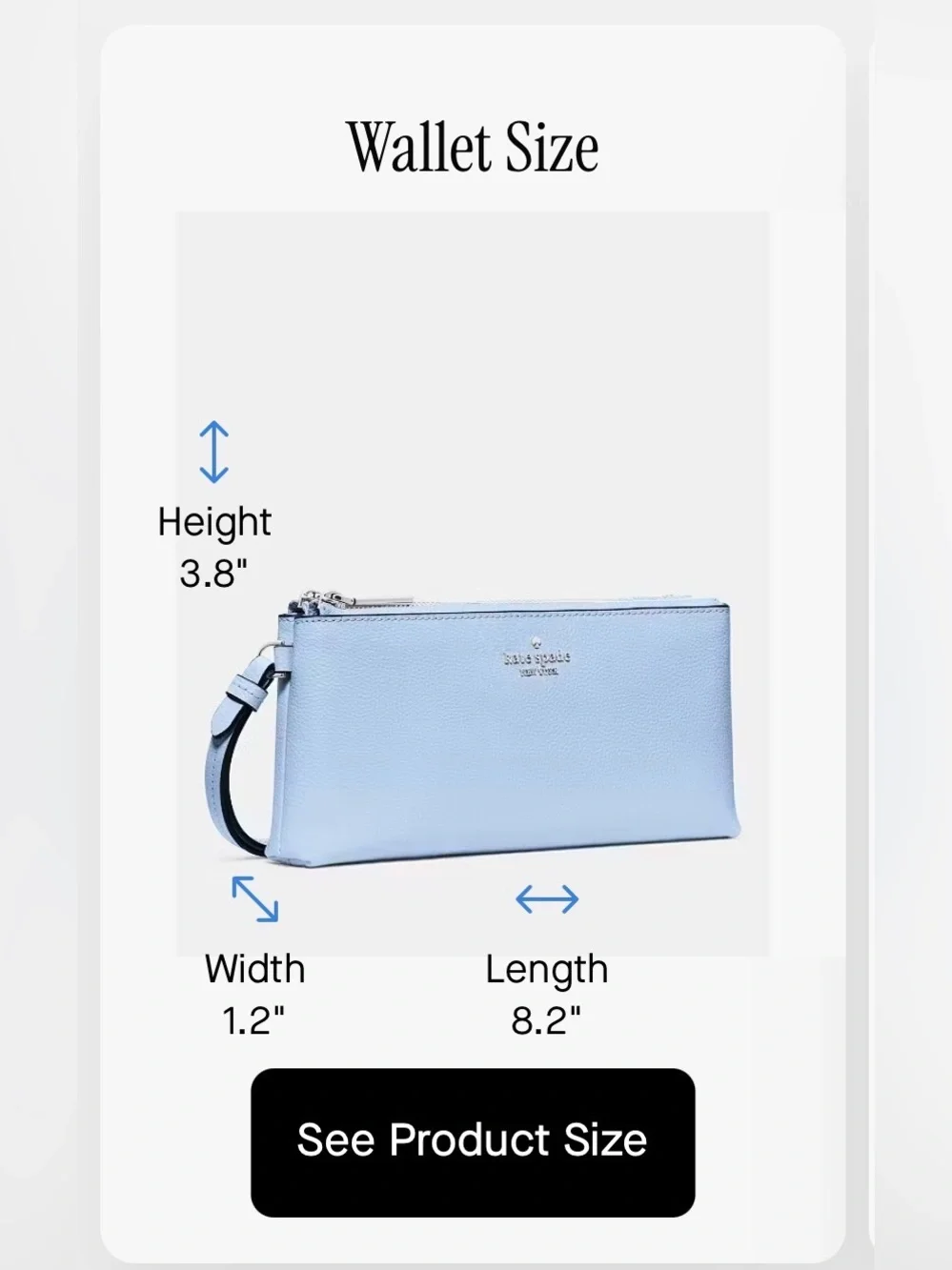 Kate Spade New York L-Zip Leather Wristlet